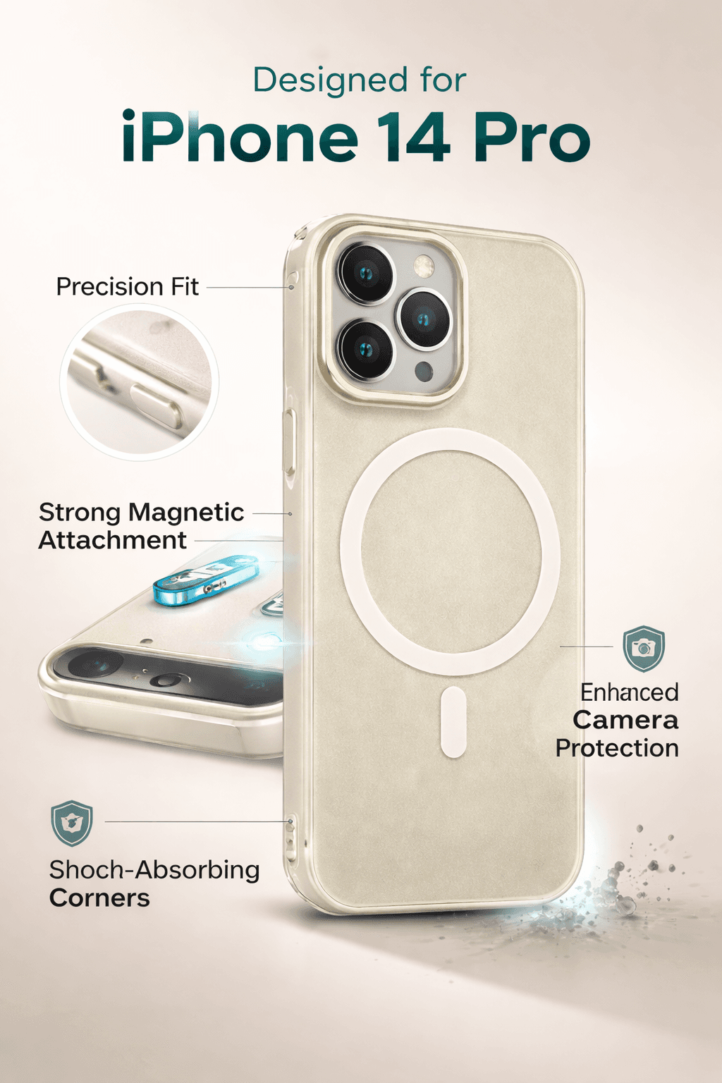 Premium Mobile Cover For IPhone 14 Pro MagSafe Case thumbnail 4