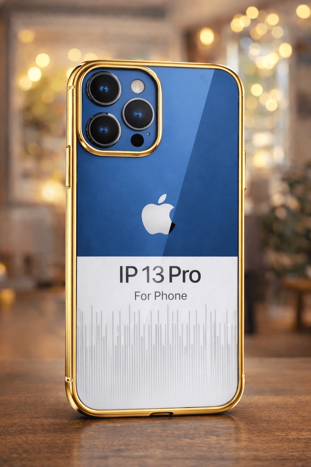 Premium Mobile Cover With Gold Frame For IPhone 13 Pro – Shockproof & Camera Protection thumbnail 2