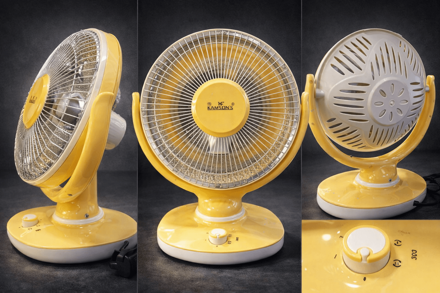 Kamsons 14-Inch Infrared Carbon Sun Heater With 180° Oscillation & Tip-Over Safety Switch (Yellow) thumbnail 3
