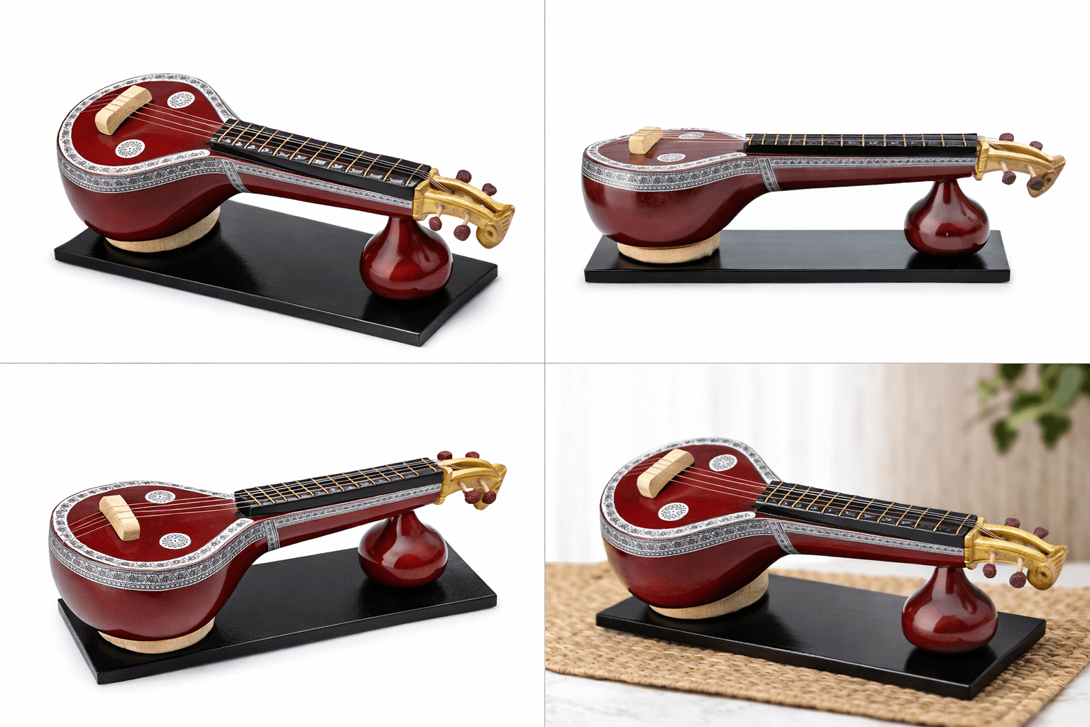 Handcrafted Miniature Rudra Veena Decorative Showpiece thumbnail 4