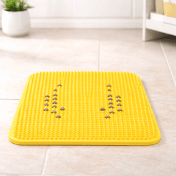 Acupressure Foot Massage Mat – Non-Slip Reflexology Foot Stimulator For Pain Relief & Relaxation (Yellow)