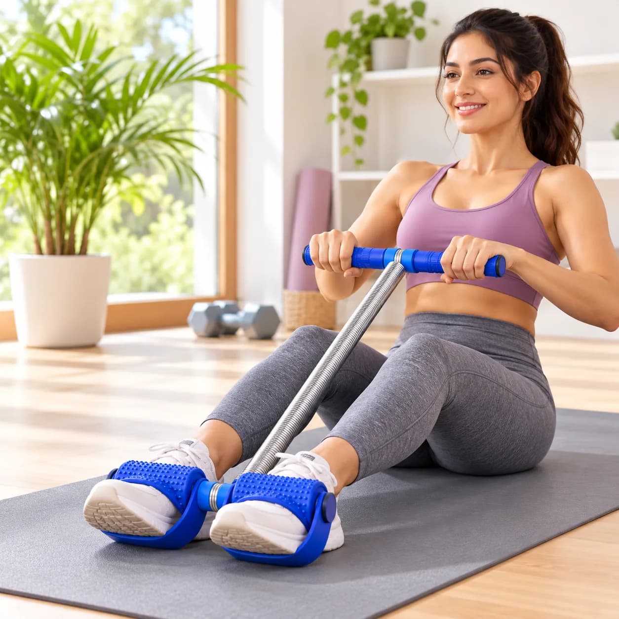 Spring Resistance Wrist and Forearm Exerciser with Textured Roller Handles thumbnail 3