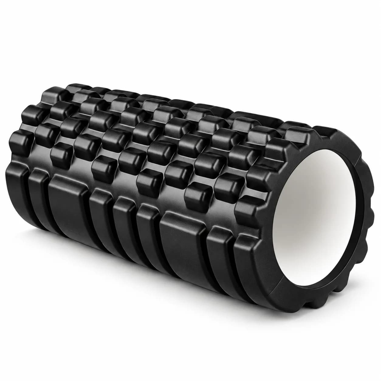 Textured Hollow Foam Roller for Full-Body Self-Massage and Mobility Routines Black & Blue thumbnail 2