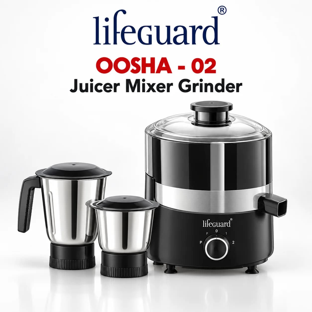OOSHA-02 Juicer Mixer Grinder with Centrifugal Juicer and Rotary Speed Control thumbnail 1