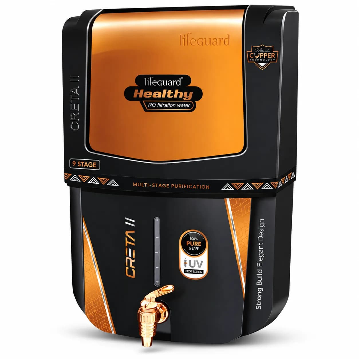 Black and Copper 15 L Creta II Multi-Stage Water Purifier thumbnail 2