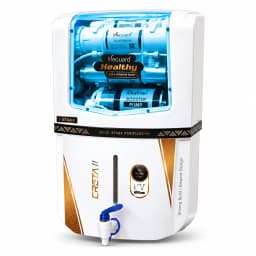 White 5-Stage RO Water Purifier with UV, Alkaline Booster Pump and Transparent Front Panel