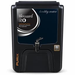 Black Plastic RO Water Purifier with Front Dispensing Tap and 10 L Storage