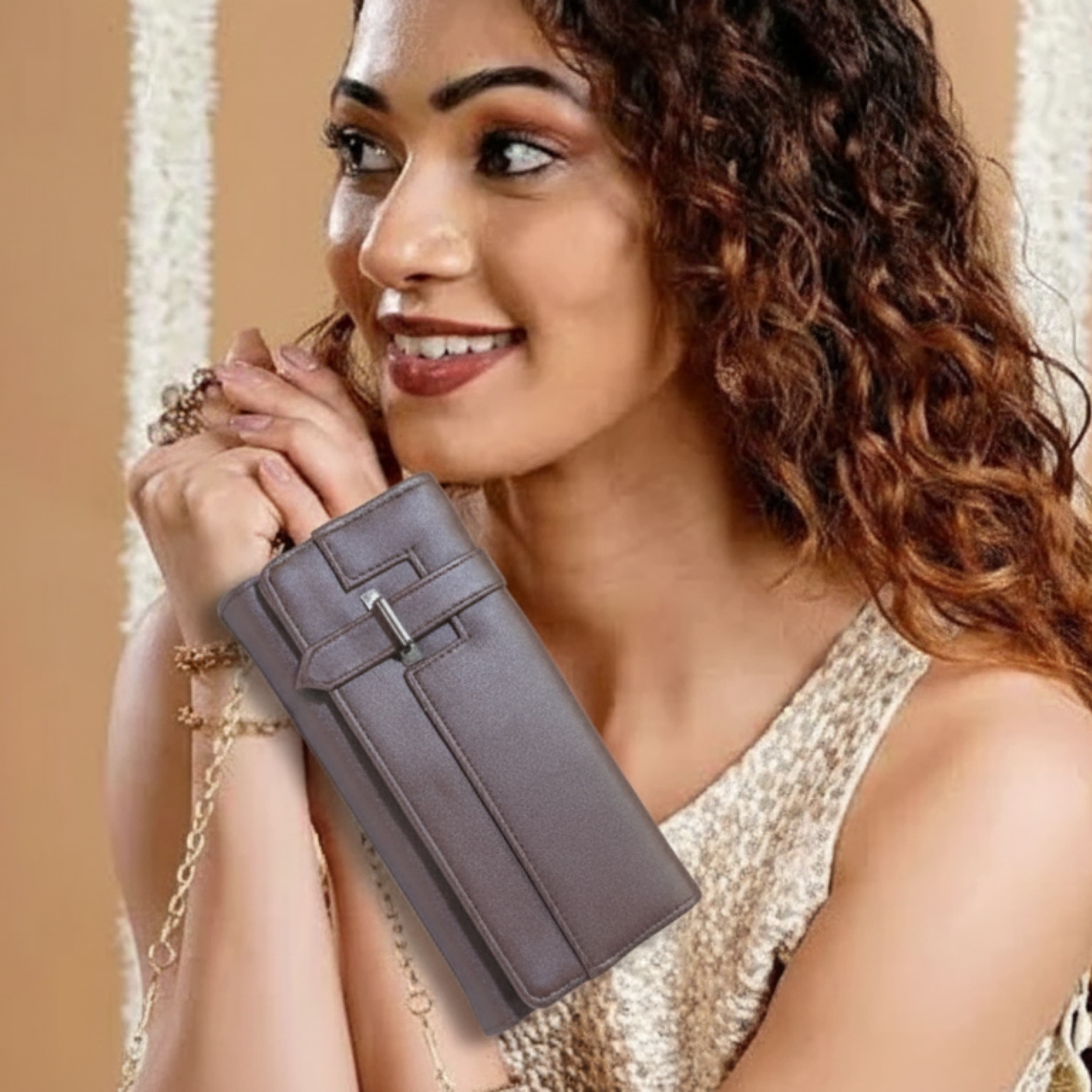 Formal Hand Purse for Women ID No: GP048_BROWN thumbnail 2