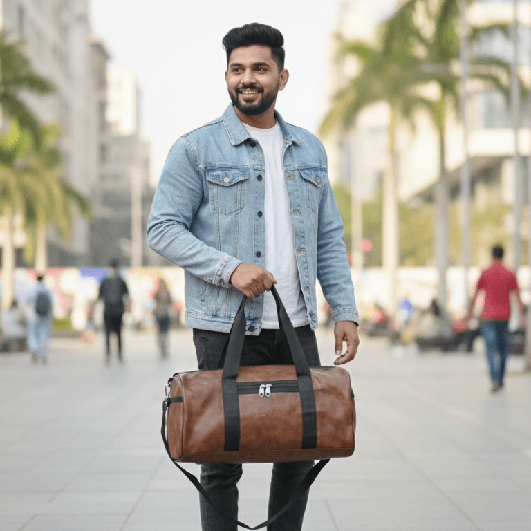 Duffel Bag for Men & Women ID No: GP051_BROWN thumbnail 2