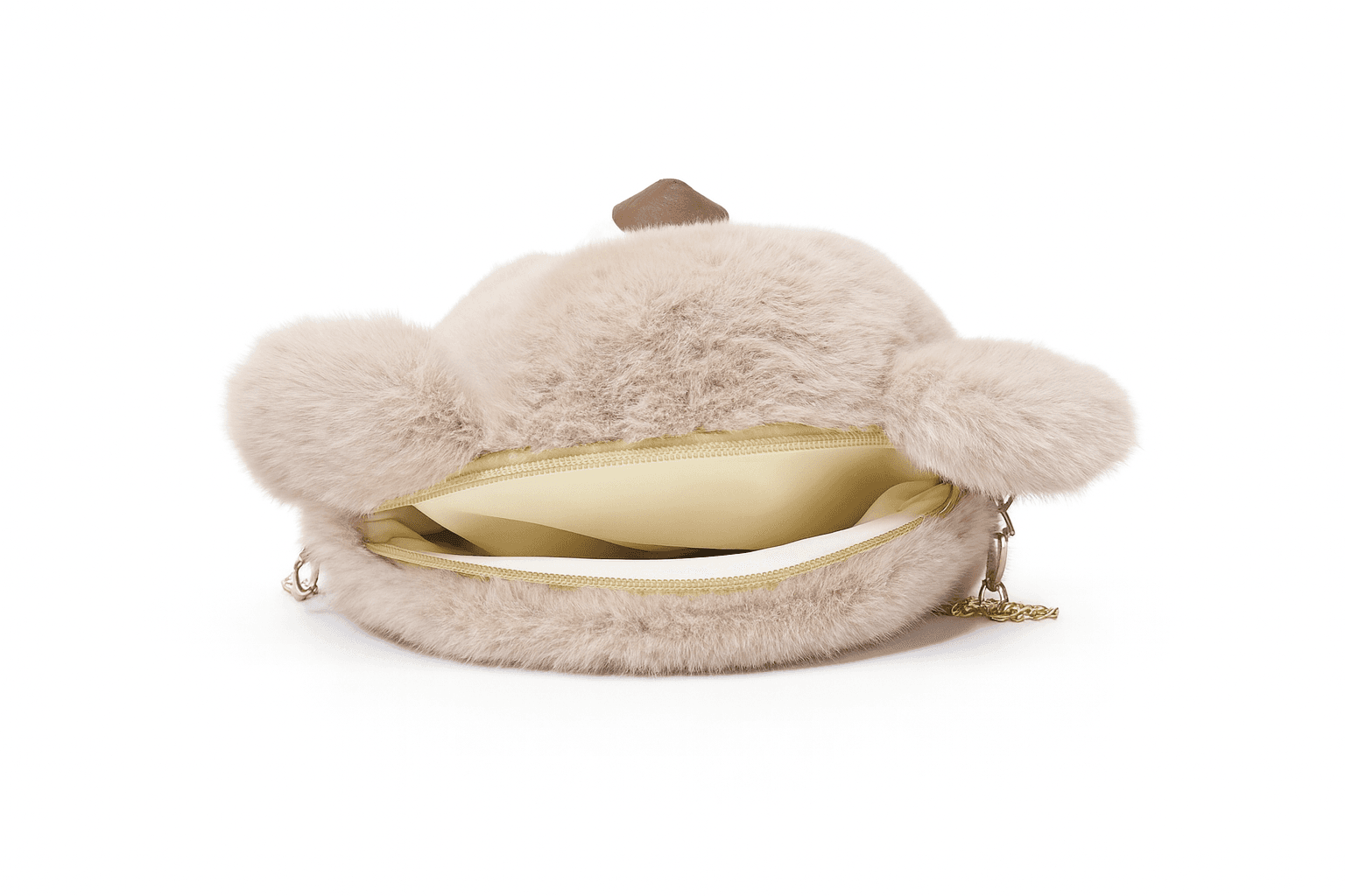 Teddy Face Plush Pouch for Girls & Kids ID No: GP054_BROWN thumbnail 3