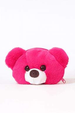 Teddy Face Plush Pouch for Girls & Kids ID No: GP054_PINK
