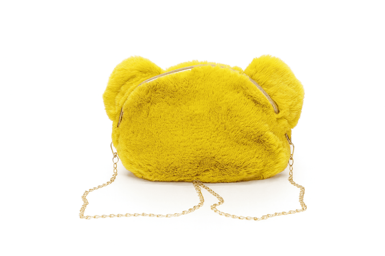 Teddy Face Plush Pouch for Girls & Kids ID No: GP054_YELLOW thumbnail 2