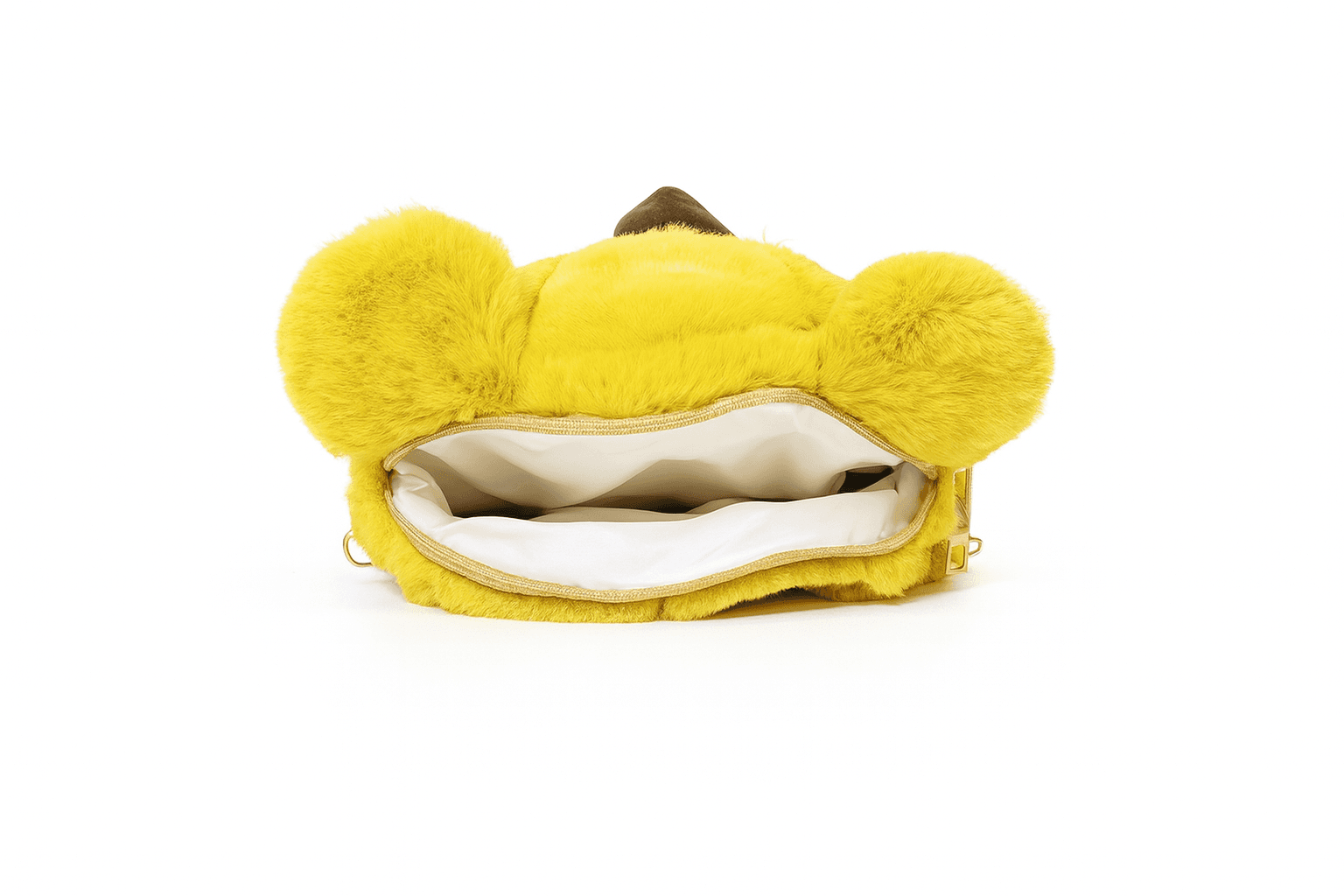 Teddy Face Plush Pouch for Girls & Kids ID No: GP054_YELLOW thumbnail 3