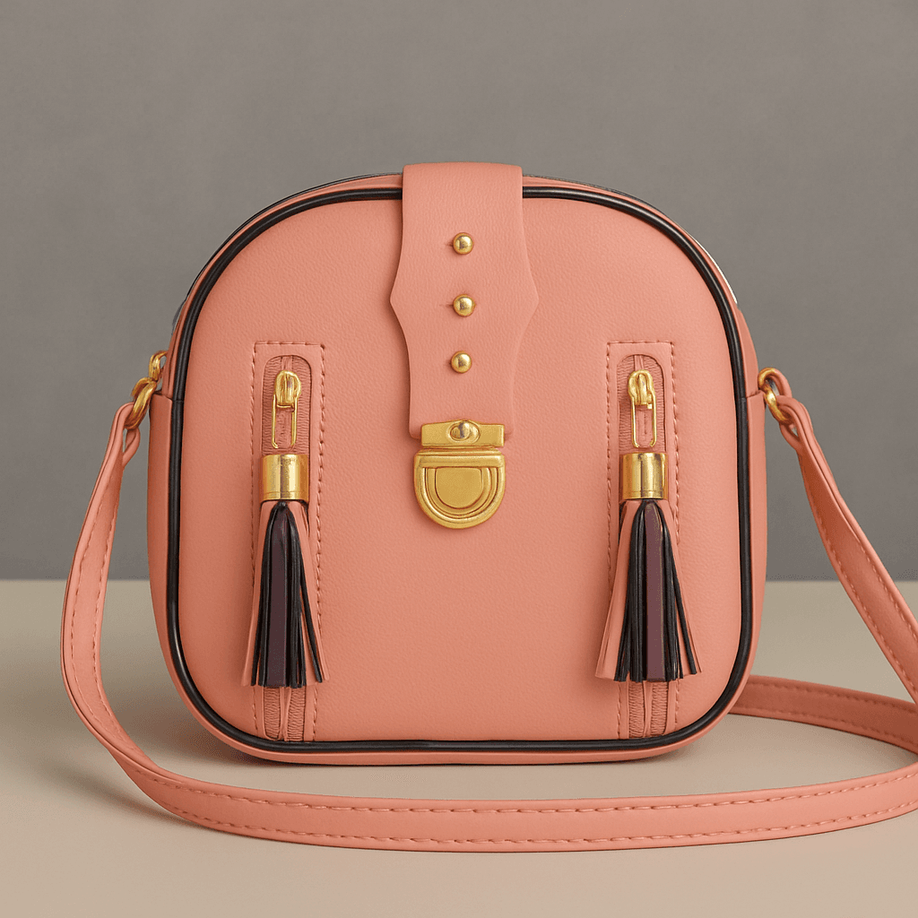 Women & Girls Cross Body Sling Bag with Height Adjustable Belt - Pink thumbnail 4