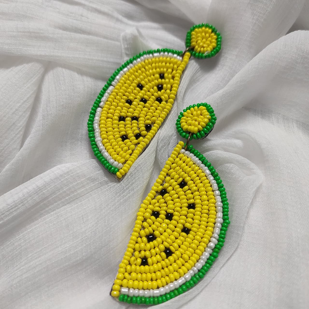 Gift Tree Lemon Beaded Earrings thumbnail 3