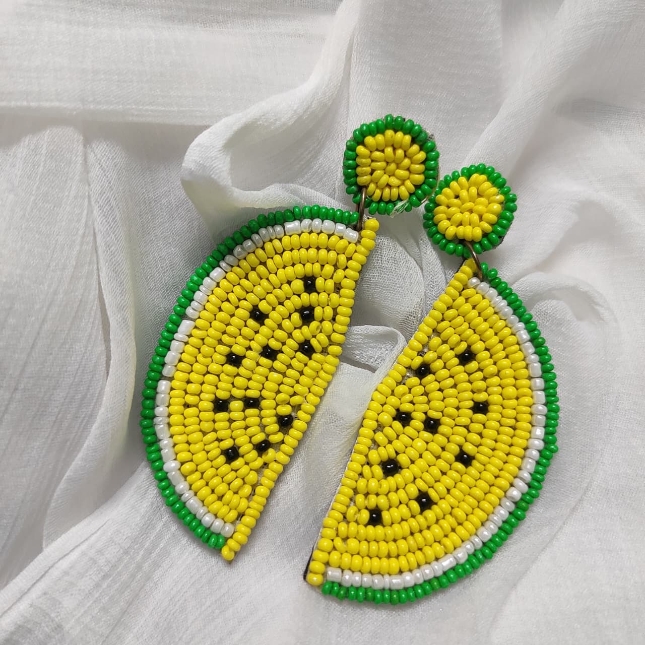 Gift Tree Lemon Beaded Earrings thumbnail 2