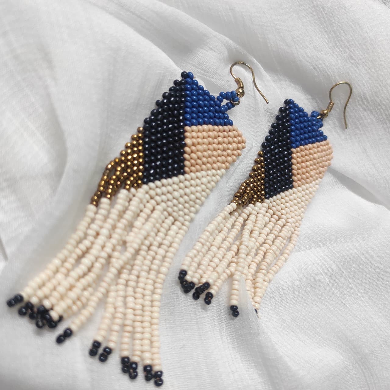 Gift Tree Ink Beaded Boho Earrings thumbnail 2