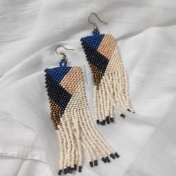 Gift Tree Ink Beaded Boho Earrings