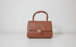 Trendy Women’s Braided Handle Leather Handbag