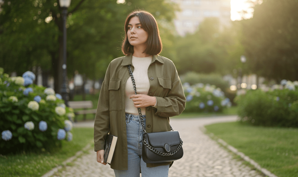 Stylish Round Flap Lock Shoulder Bag thumbnail 6