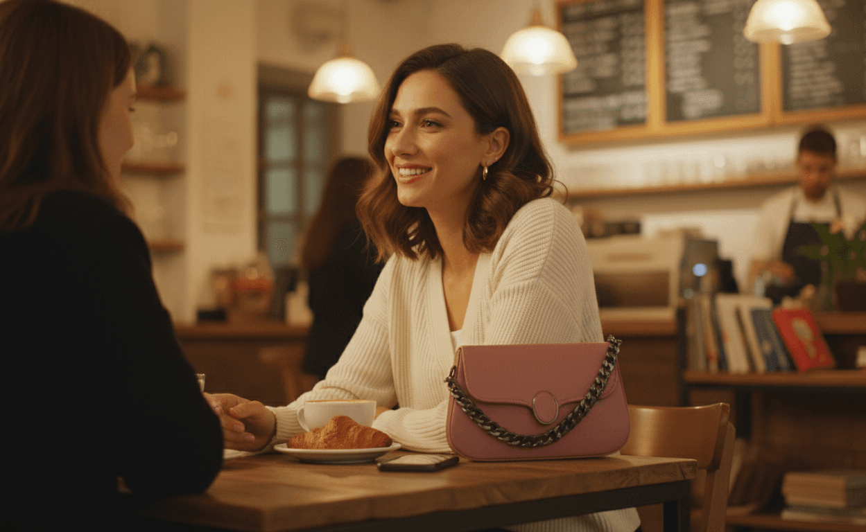 Premium Round Flap Lock Shoulder Bag thumbnail 2