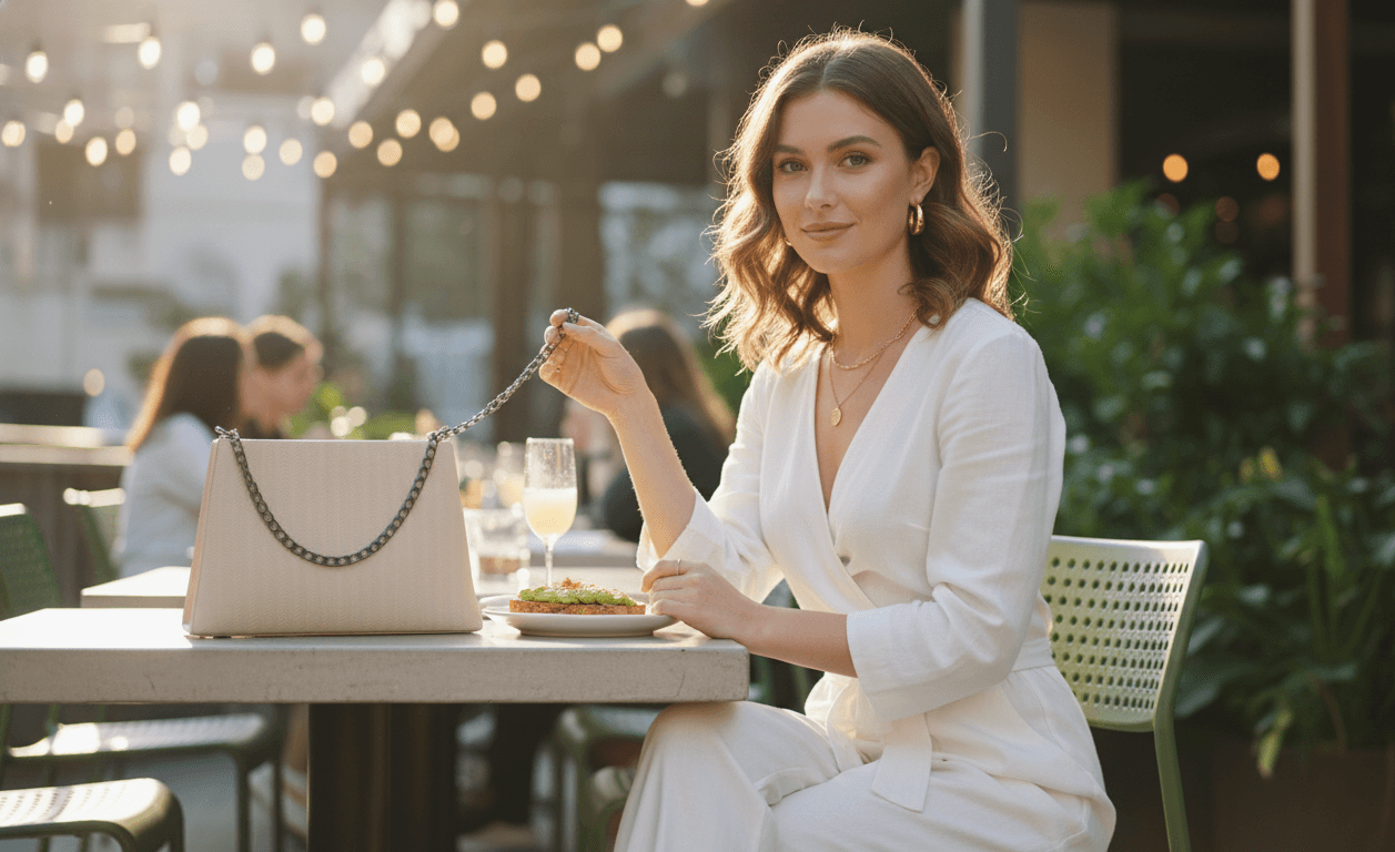 Stylish Chain Handle Handbag thumbnail 6