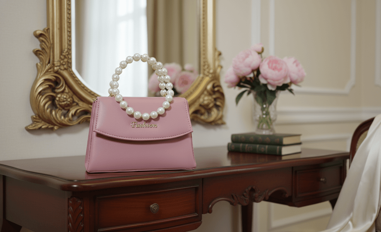 Trendy Pearl Handle Handbag thumbnail 2
