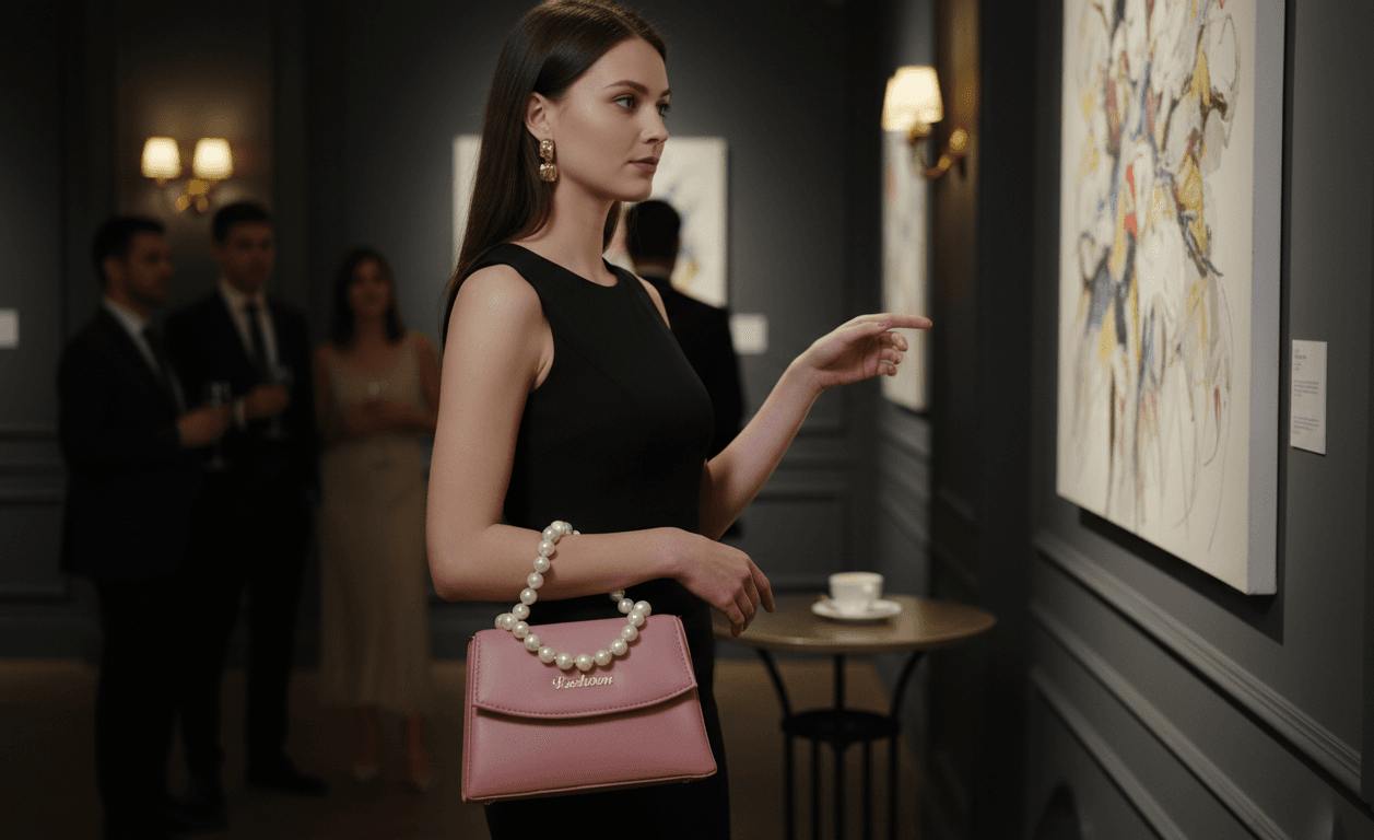 Trendy Pearl Handle Handbag thumbnail 5