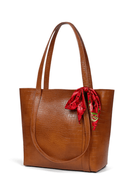 Tote Bag with Red Scarf