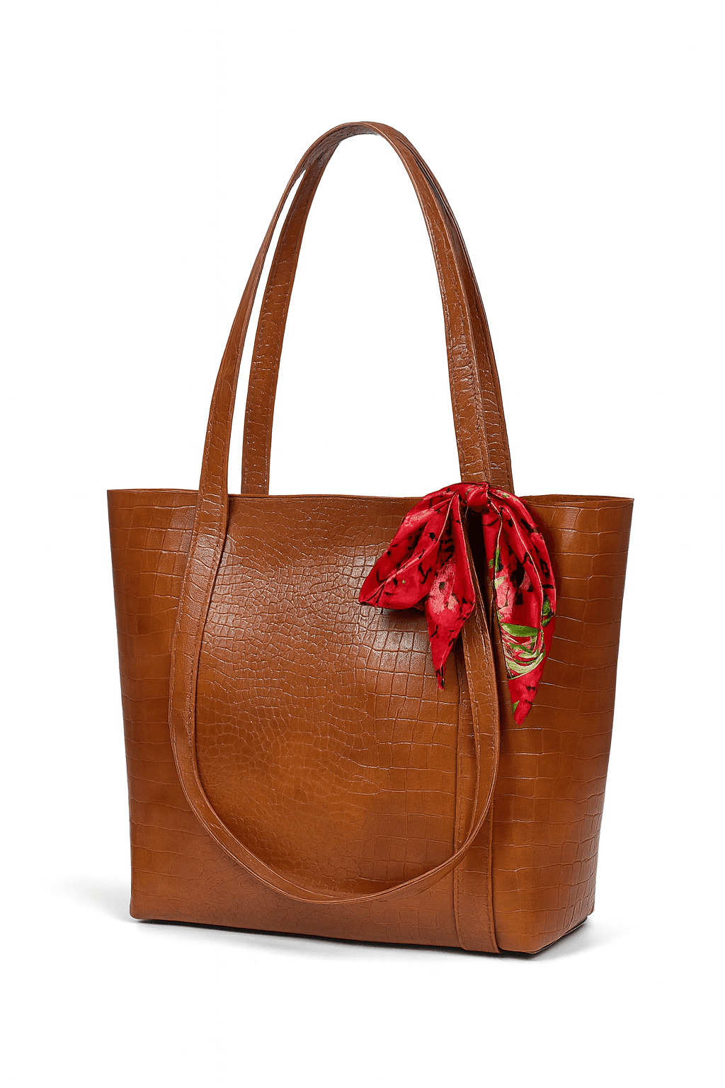Tote Bag with Red Scarf thumbnail 1