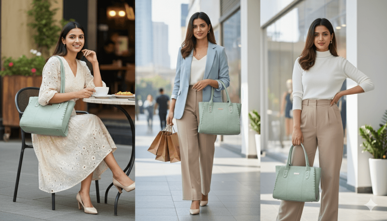 Office Light green Tote Bag thumbnail 4
