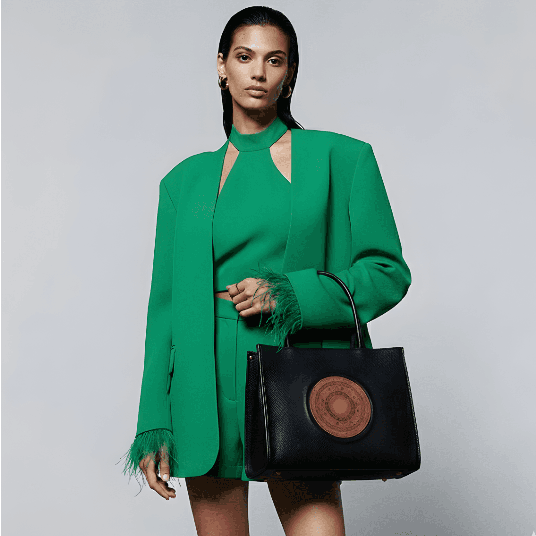 Elegant Mandala Tote Bag in Black thumbnail 2