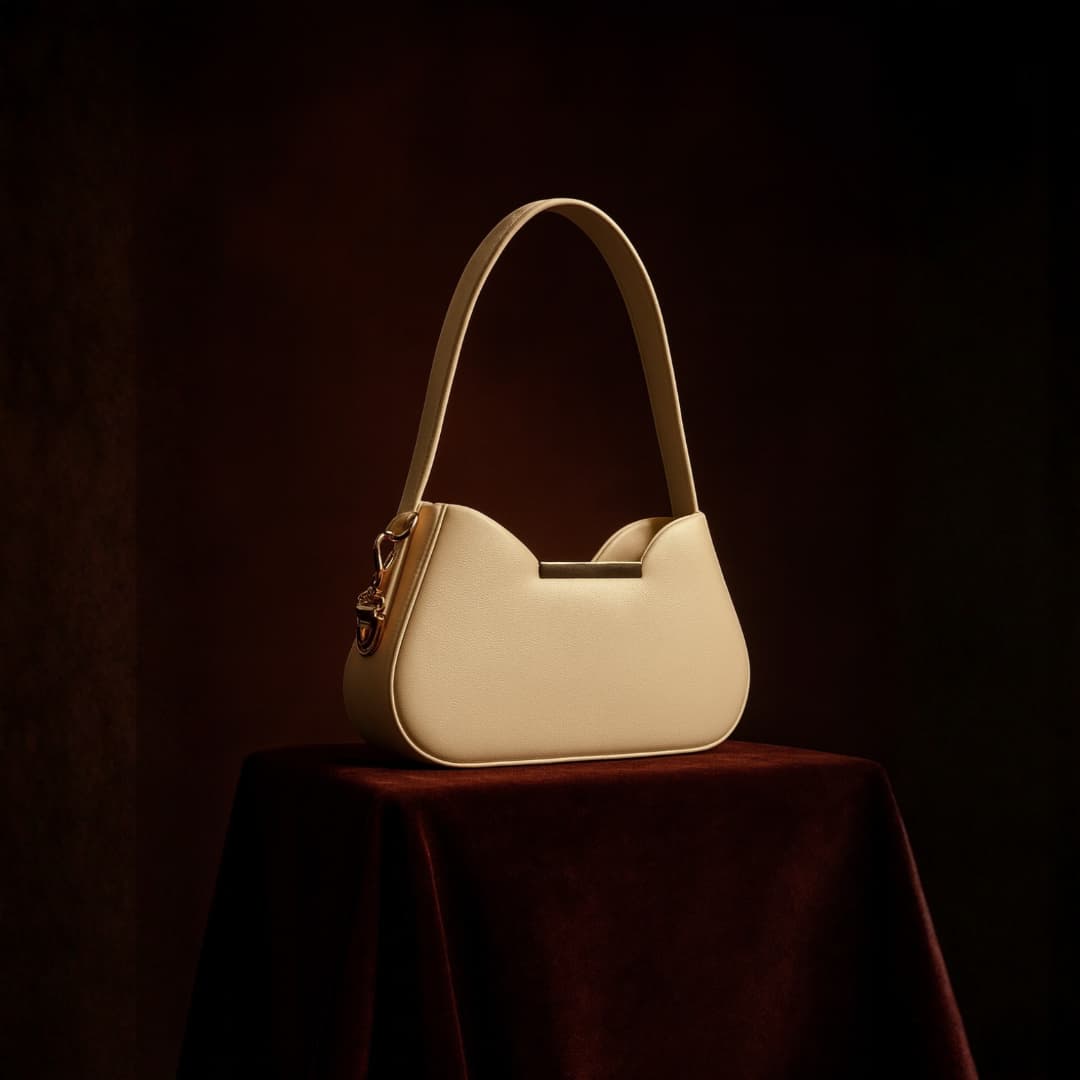 White Mini Shoulder Sling Bag for Women in Cream thumbnail 3