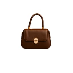 Pink Premium Mini Top Handle Sling Bag for Women in Brown