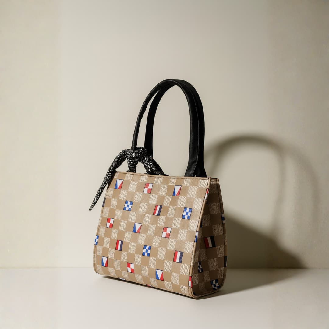 Cube Pattern Tote Bag in Cube thumbnail 7