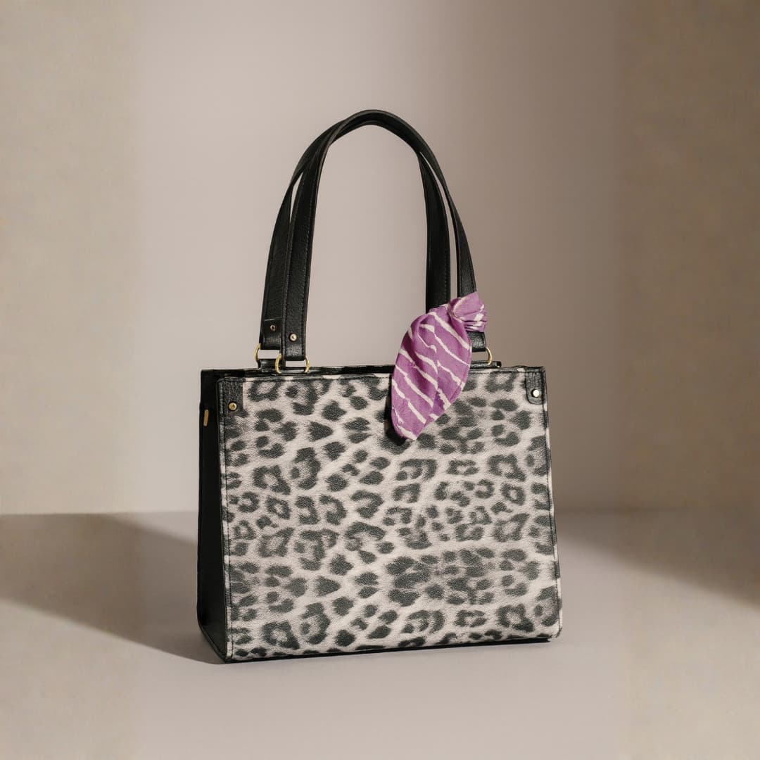 Leopard Print Tote Bag in Leopard thumbnail 5