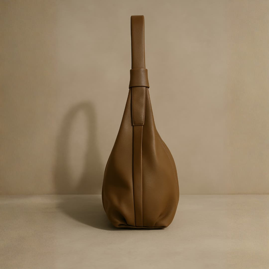Soft Hobo Shoulder Bag – Tan in Tan thumbnail 7
