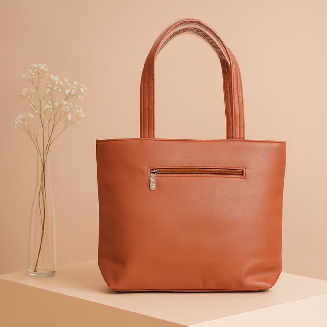 Quilted Classic Tote Bag – Brown in Brown thumbnail 5