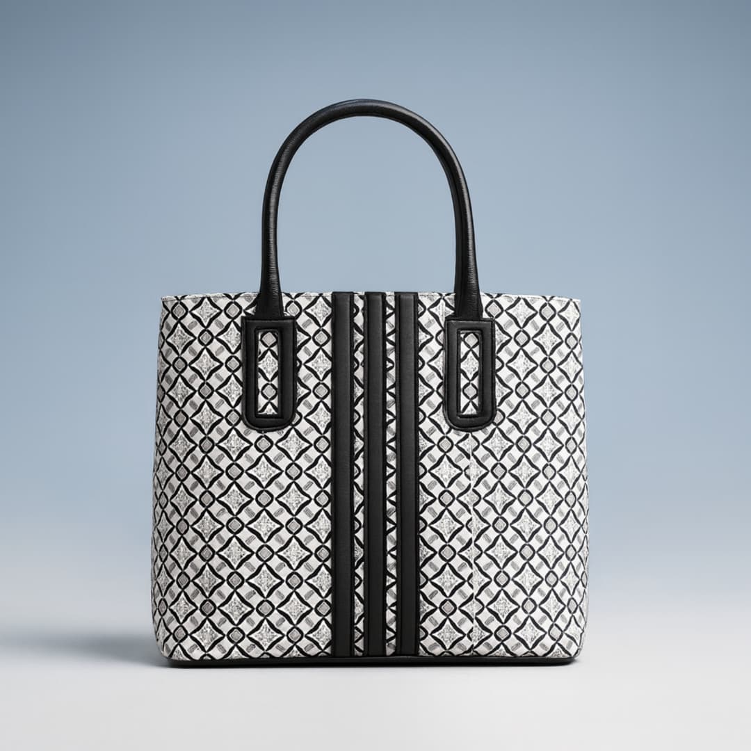 BW Pattern Tote Bag in Bw thumbnail 5