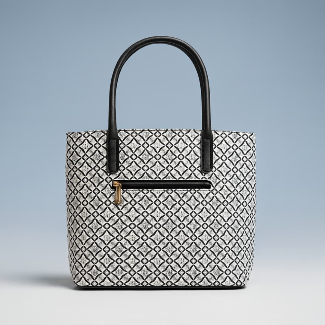 BW Pattern Tote Bag in Bw thumbnail 6