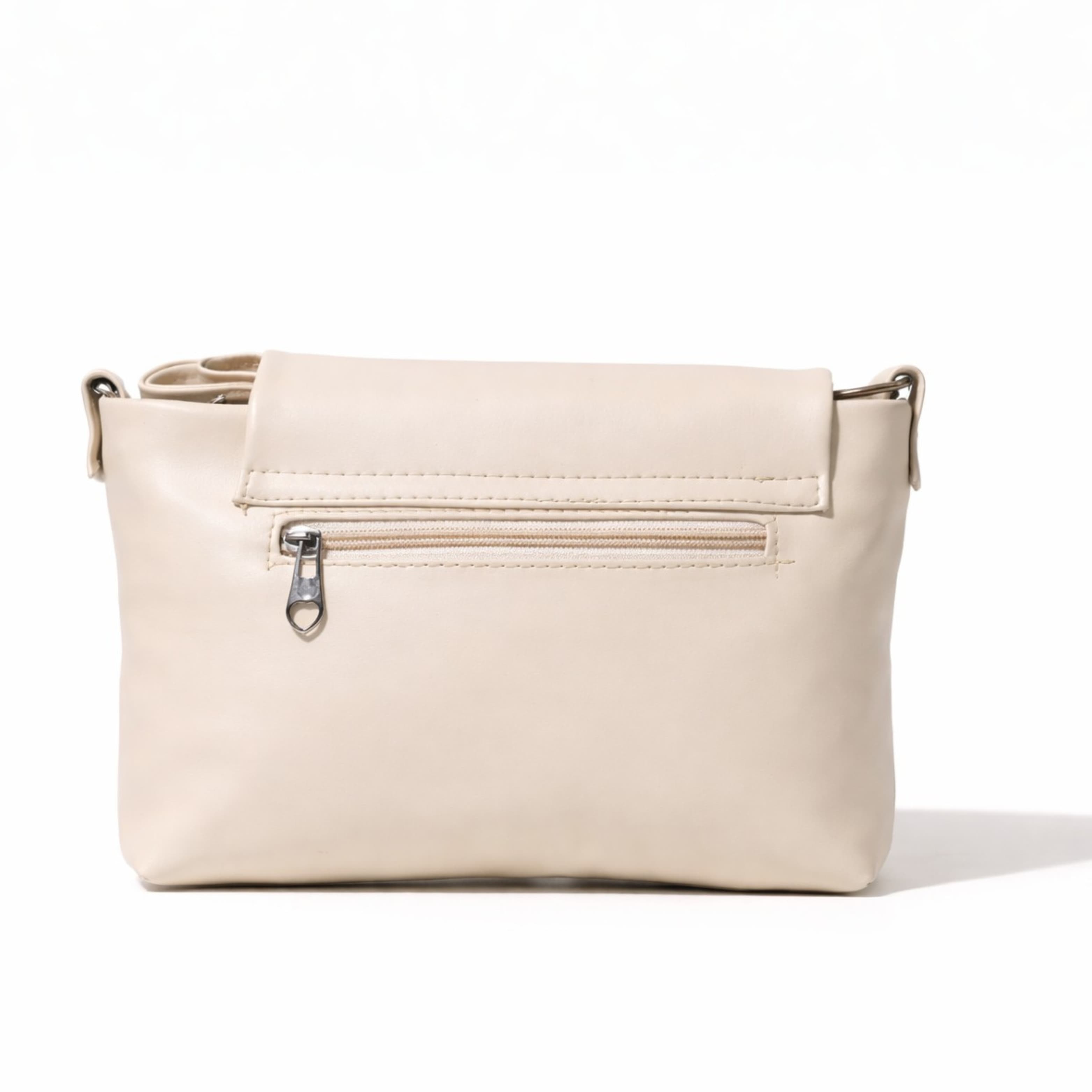 Beige Bow Crossbody Bag in Beige thumbnail 6