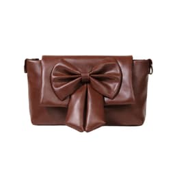 Brown Bow Crossbody Bag in Brown