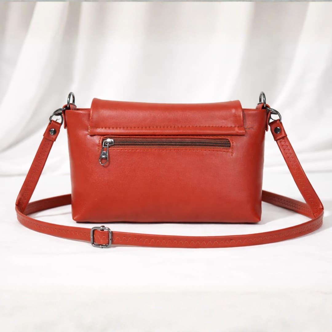 Tan Bow Crossbody Bag in Tan thumbnail 6