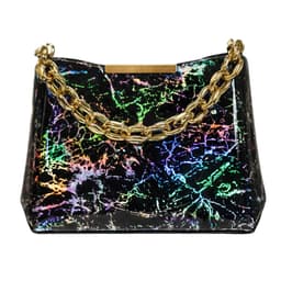 Black Holographic Chain Handbag in Black