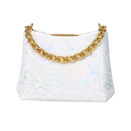 White Holographic Chain Handbag in White