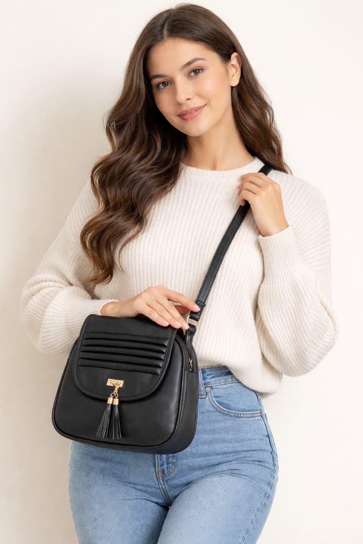 Compact Sling Bag in Black thumbnail 2