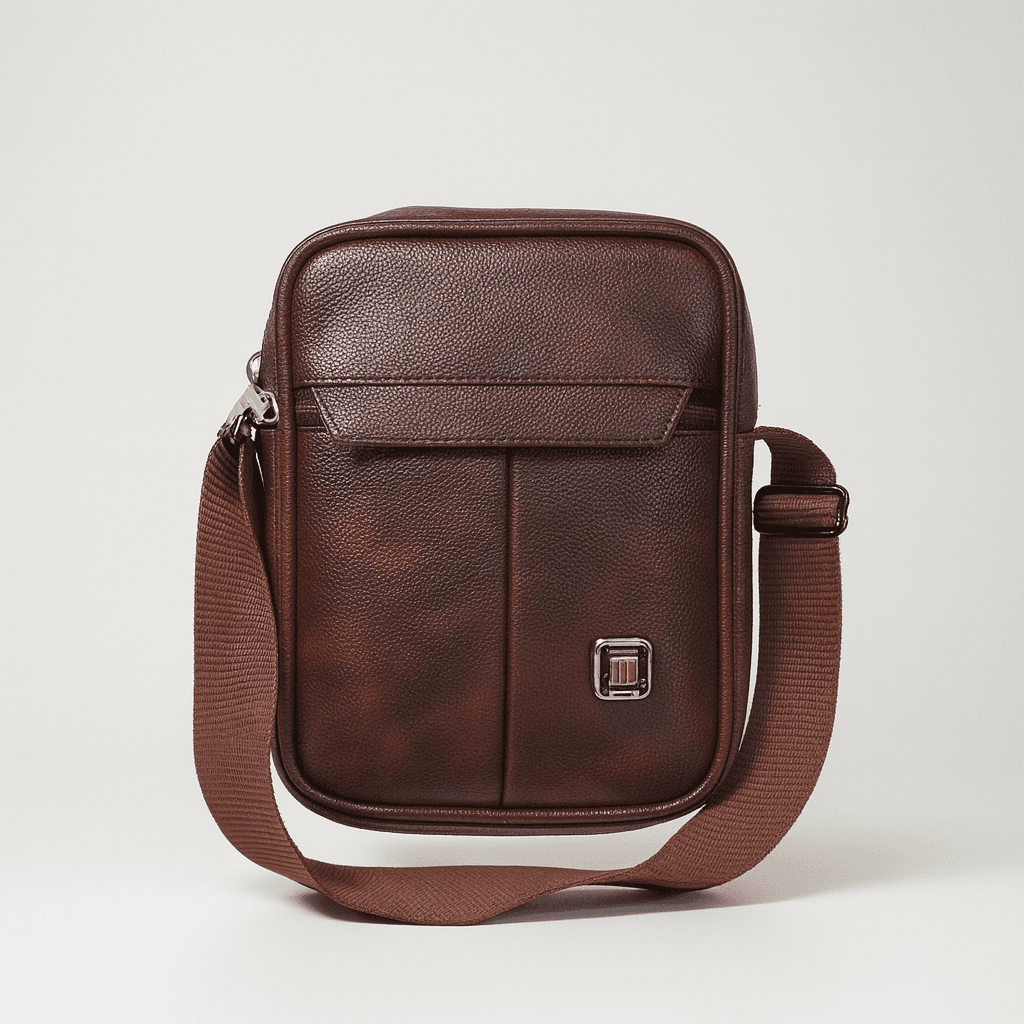 Men's Classic Sling Bag in Brown thumbnail 3