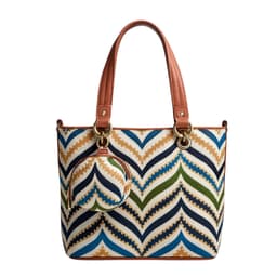 Printed Tote Handbag in Multicolor