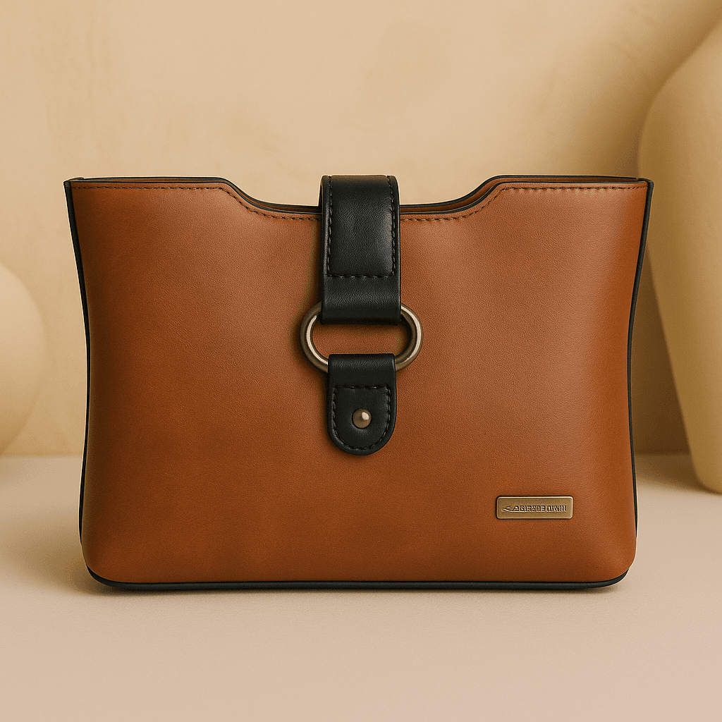 Women & Girls Cross Body Sling Bag with Height Adjustable Belt - Brown thumbnail 4