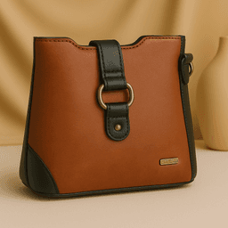 Women & Girls Cross Body Sling Bag with Height Adjustable Belt - Brown
